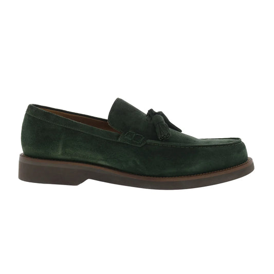 Pastori by Di Bianco Gordian Suede Mens Green Loafers & Slip Ons Casual Shoes