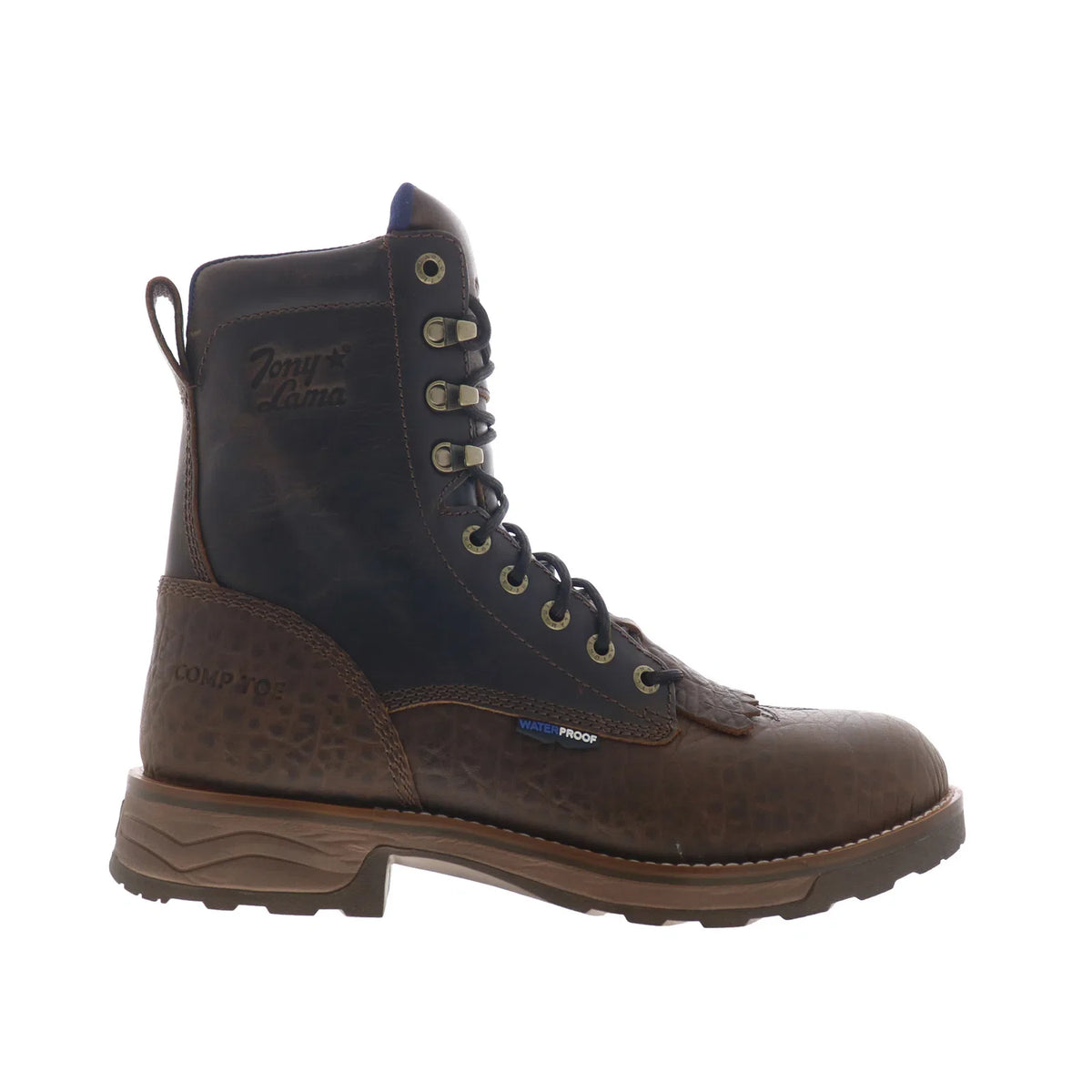 Tony Lama High Plains WP Composite Toe Mens Brown Cowboy Western Boots