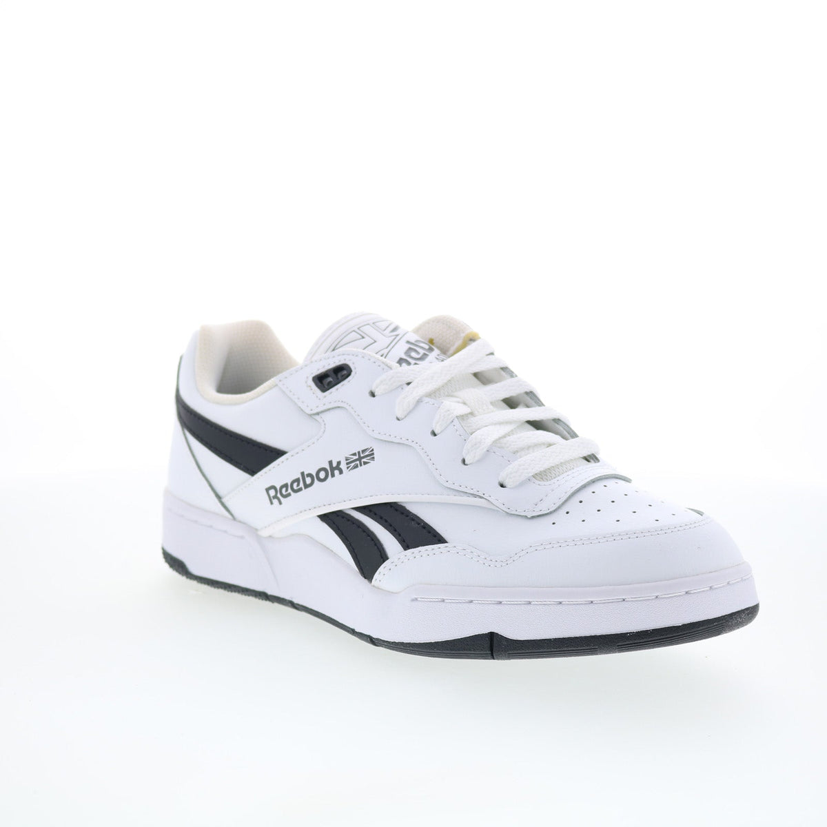 Reebok BB 4000 II Mens White Leather Lace Up Lifestyle Sneakers Shoes