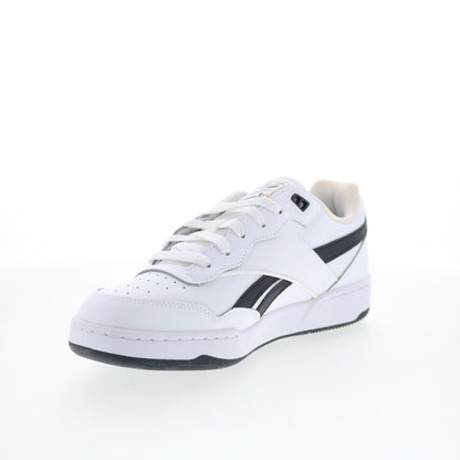 Reebok BB 4000 II Mens White Leather Lace Up Lifestyle Sneakers Shoes