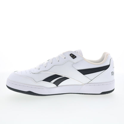 Reebok BB 4000 II Mens White Leather Lace Up Lifestyle Sneakers Shoes