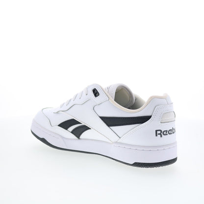Reebok BB 4000 II Mens White Leather Lace Up Lifestyle Sneakers Shoes