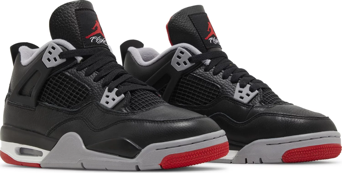 Nike Grade School Womens Air Jordan 4 Retro Sneakers - 'Bred Reimagined'