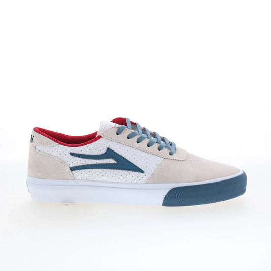 Lakai Manchester Mens White Suede Lace Up Skate Inspired Sneakers Shoes