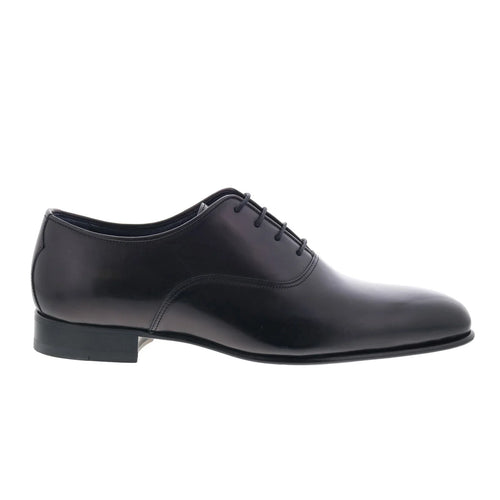 Di Bianco Marianella Mens Black Leather Oxfords & Lace Ups Plain Toe Shoes