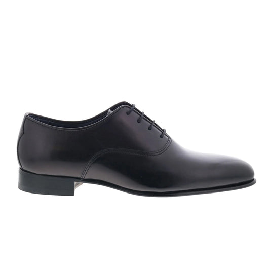 Di Bianco Marianella Mens Black Leather Oxfords & Lace Ups Plain Toe Shoes