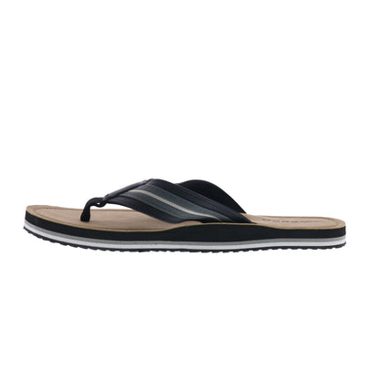 Steve Madden M-Briyce Mens Black Synthetic Slip On Flip-Flops Sandals Shoes