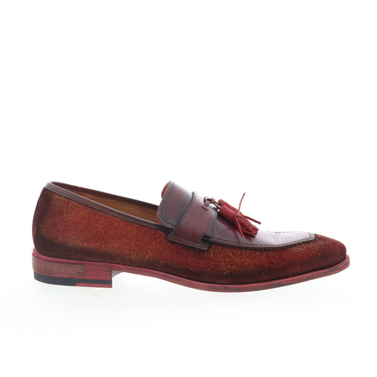Mezlan Mez44 Mens Burgundy Leather Loafers & Slip Ons Casual Shoes