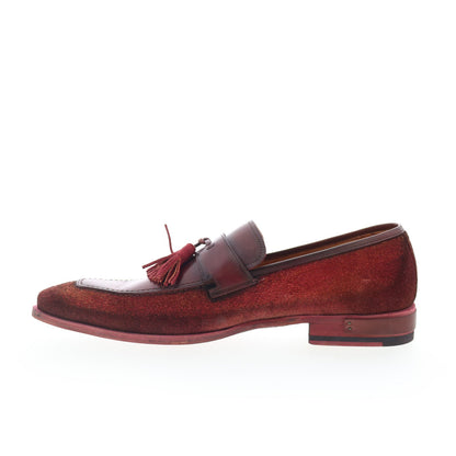 Mezlan Mez44 Mens Burgundy Leather Loafers & Slip Ons Casual Shoes