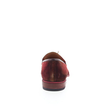 Mezlan Mez44 Mens Burgundy Leather Loafers & Slip Ons Casual Shoes