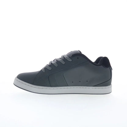 DC Net DC01774025-GYBKOG Mens Gray Nubuck Skate Inspired Sneakers Shoes