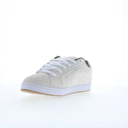 DC Net SE DC03260101-OWHGRN Mens White Suede Skate Inspired Sneakers Shoes