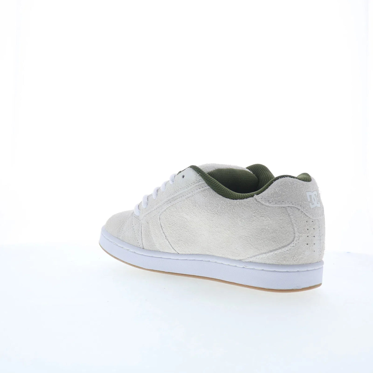 DC Net SE DC03260101-OWHGRN Mens White Suede Skate Inspired Sneakers Shoes