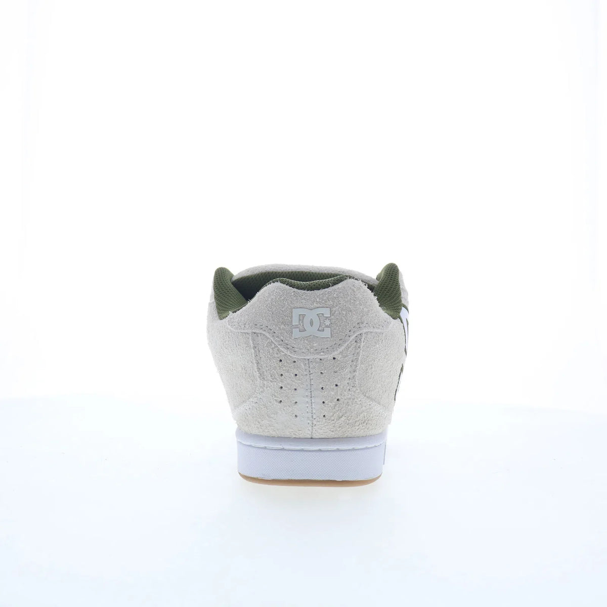DC Net SE DC03260101-OWHGRN Mens White Suede Skate Inspired Sneakers Shoes