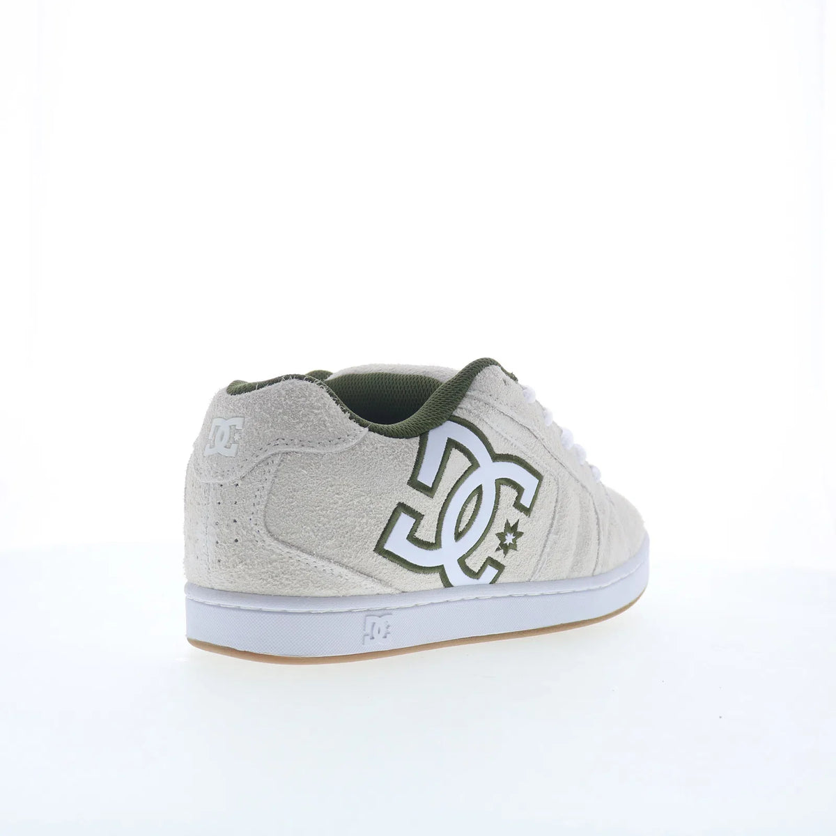 DC Net SE DC03260101-OWHGRN Mens White Suede Skate Inspired Sneakers Shoes