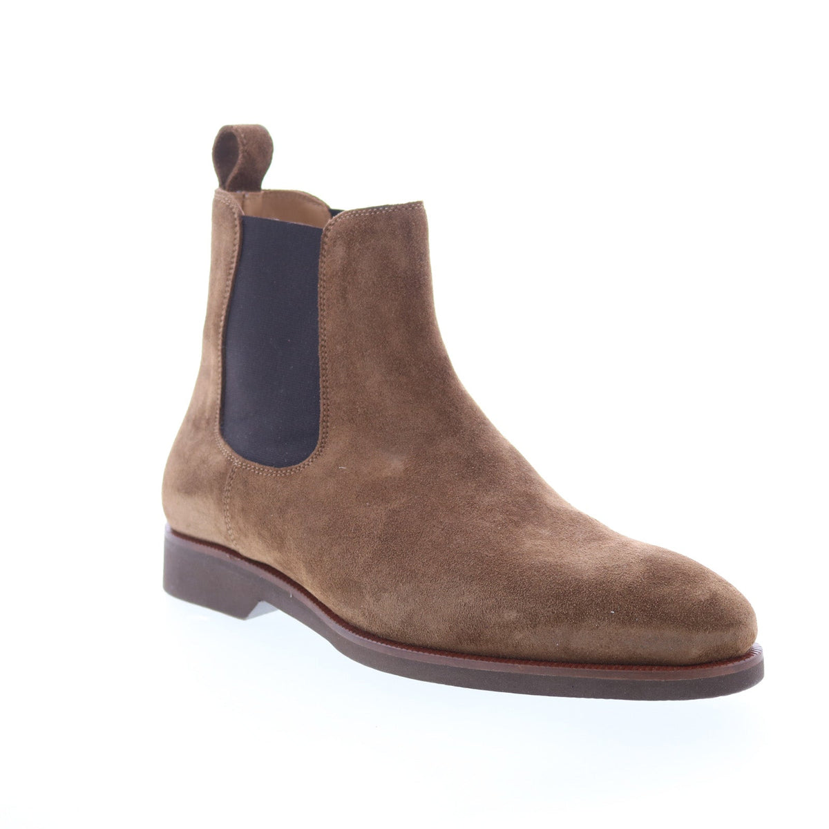 Pastori by Di Bianco Pertinax Suede Mens Brown Suede Slip On Chelsea Boots