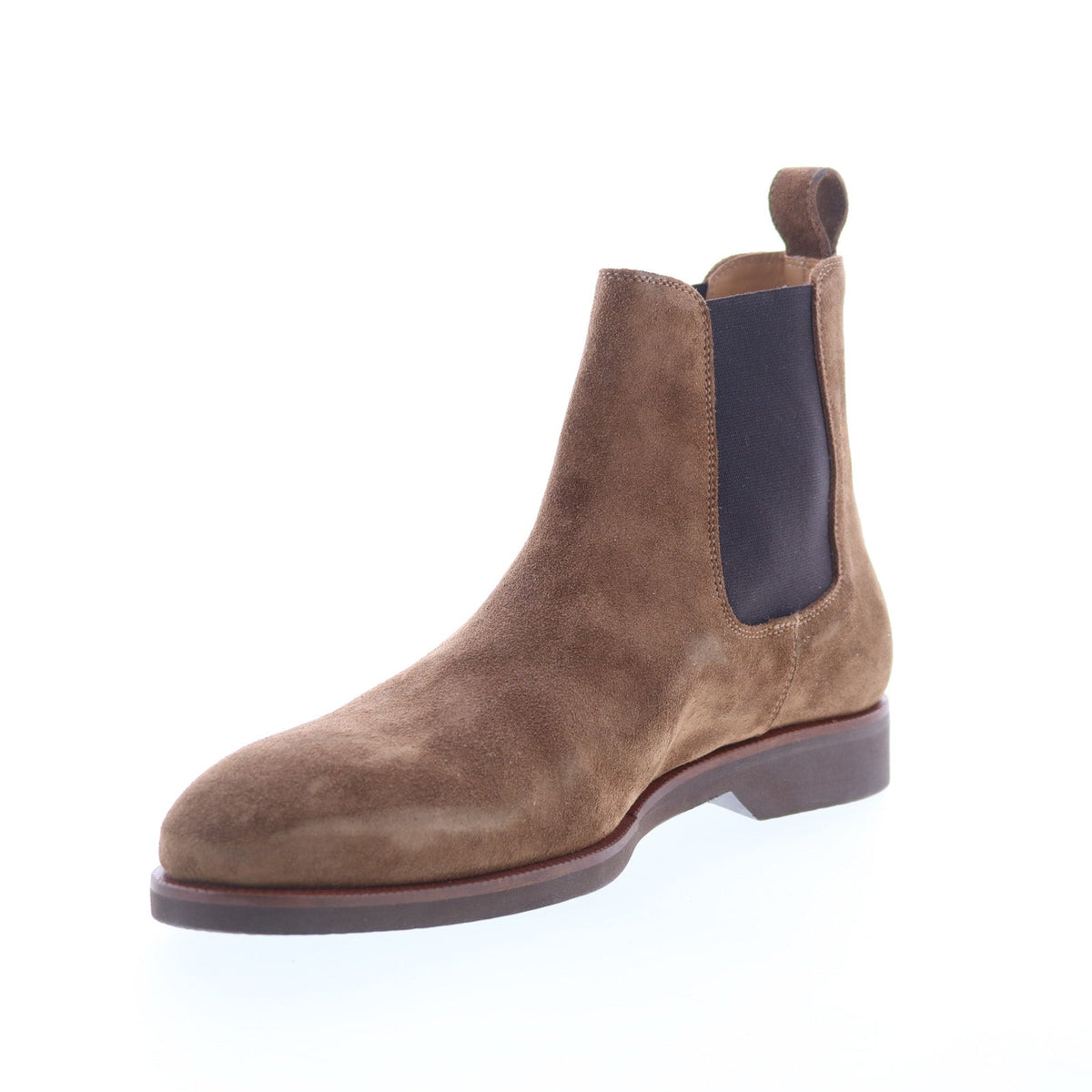 Pastori by Di Bianco Pertinax Suede Mens Brown Suede Slip On Chelsea Boots