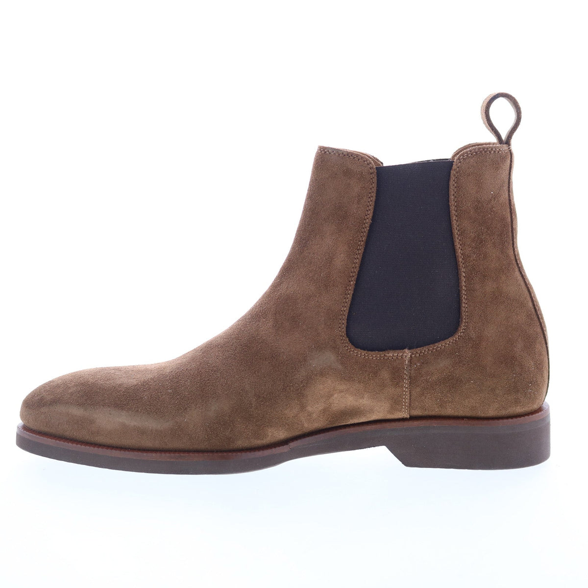Pastori by Di Bianco Pertinax Suede Mens Brown Suede Slip On Chelsea Boots