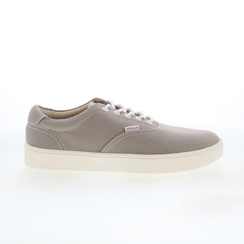 Spenco Pier SP2007GRY Mens Gray Canvas Lace Up Lifestyle Sneakers Shoes