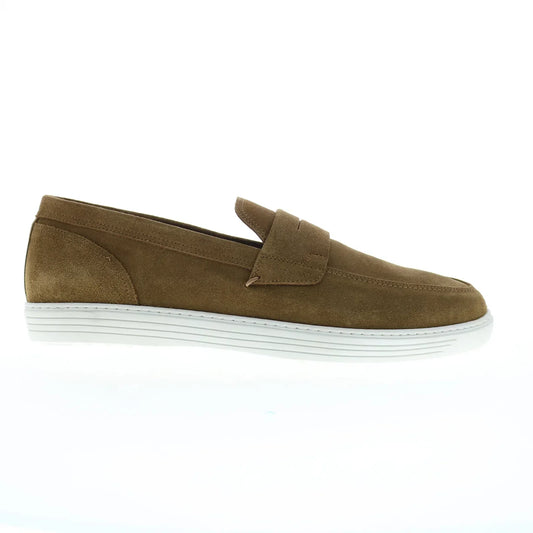 Pastori by Di Bianco Pius Mens Brown Suede Loafers & Slip Ons Penny Shoes