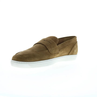 Pastori by Di Bianco Pius Mens Brown Suede Loafers & Slip Ons Penny Shoes