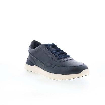 Clarks Race Lite Lace 26164290 Mens Blue Leather Lifestyle Sneakers Shoes