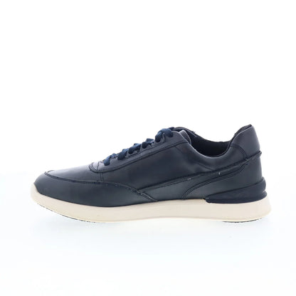 Clarks Race Lite Lace 26164290 Mens Blue Leather Lifestyle Sneakers Shoes