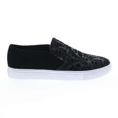 Robert Graham Athiri RG5561S Mens Black Suede Slip On Lifestyle Sneakers Shoes