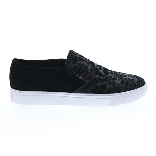 Robert Graham Athiri RG5561S Mens Black Suede Slip On Lifestyle Sneakers Shoes