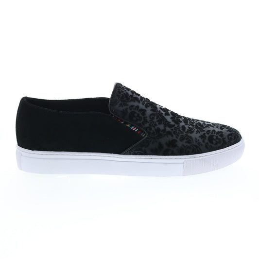 Robert Graham Athiri RG5561S Mens Black Suede Slip On Lifestyle Sneakers Shoes