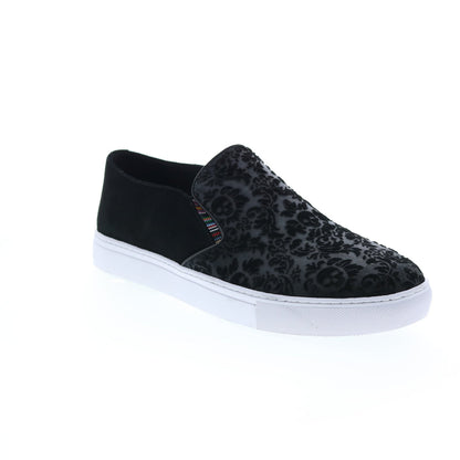 Robert Graham Athiri RG5561S Mens Black Suede Slip On Lifestyle Sneakers Shoes
