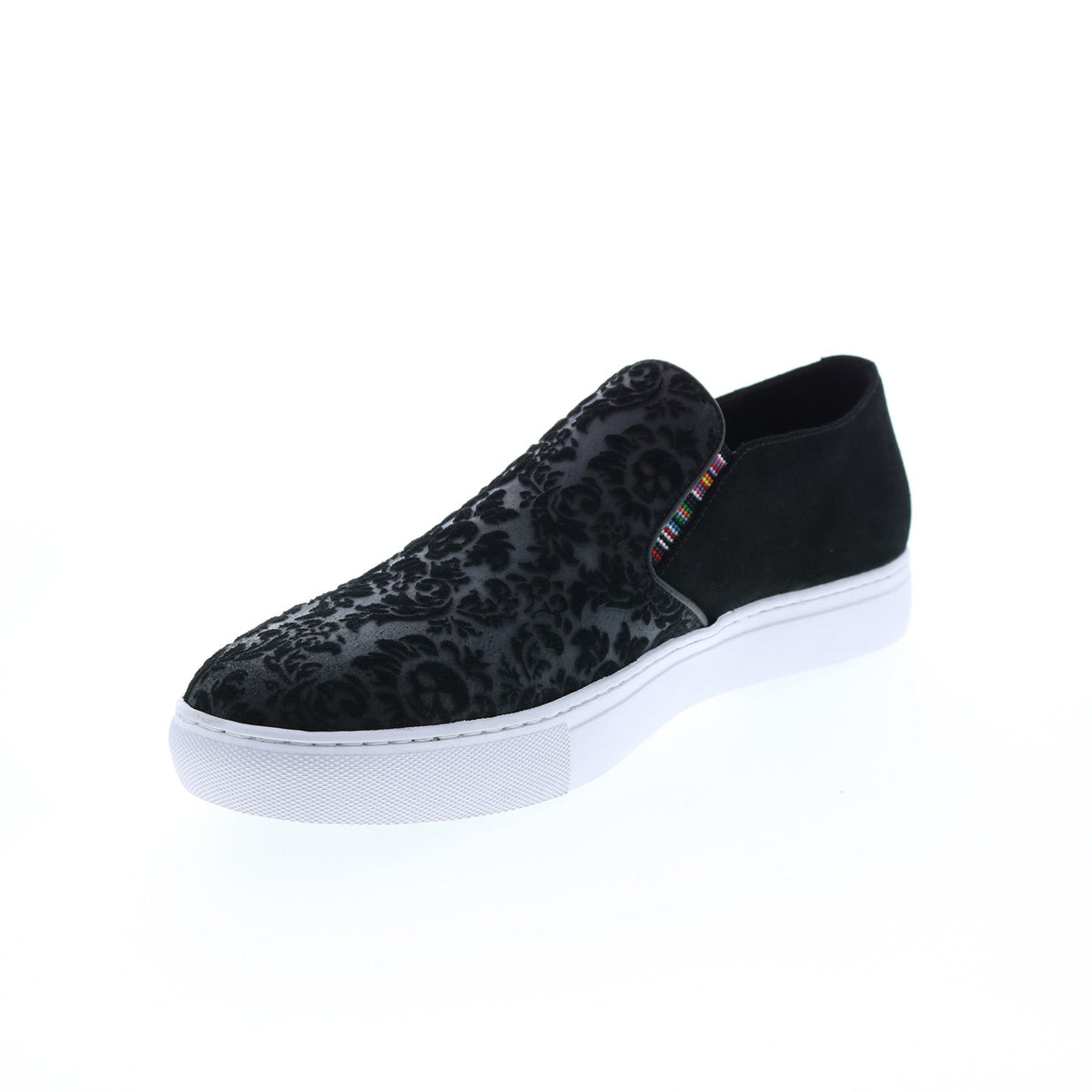 Robert Graham Athiri RG5561S Mens Black Suede Slip On Lifestyle Sneakers Shoes