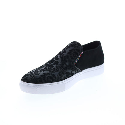 Robert Graham Athiri RG5561S Mens Black Suede Slip On Lifestyle Sneakers Shoes