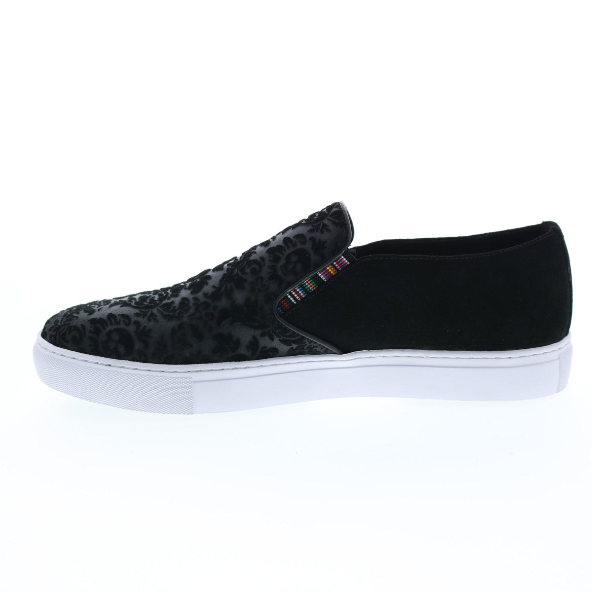 Robert Graham Athiri RG5561S Mens Black Suede Slip On Lifestyle Sneakers Shoes
