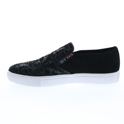 Robert Graham Athiri RG5561S Mens Black Suede Slip On Lifestyle Sneakers Shoes