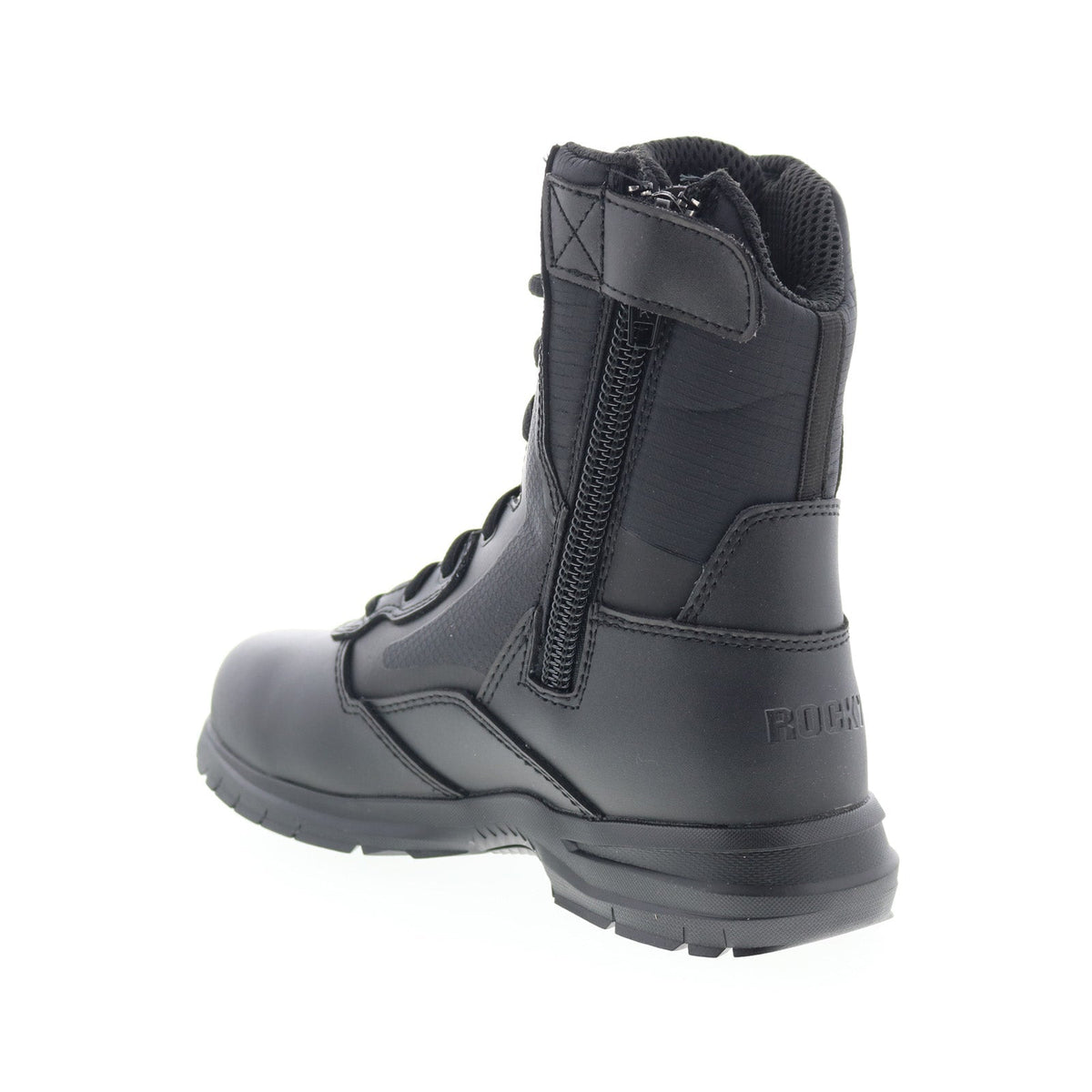 Rocky Cadet 8" Side Zip RKD0102 Mens Black Wide Leather Tactical Boots