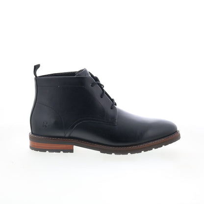 Rockport Caspe RMCASPE Mens Black Wide Leather Lace Up Chukkas Boots
