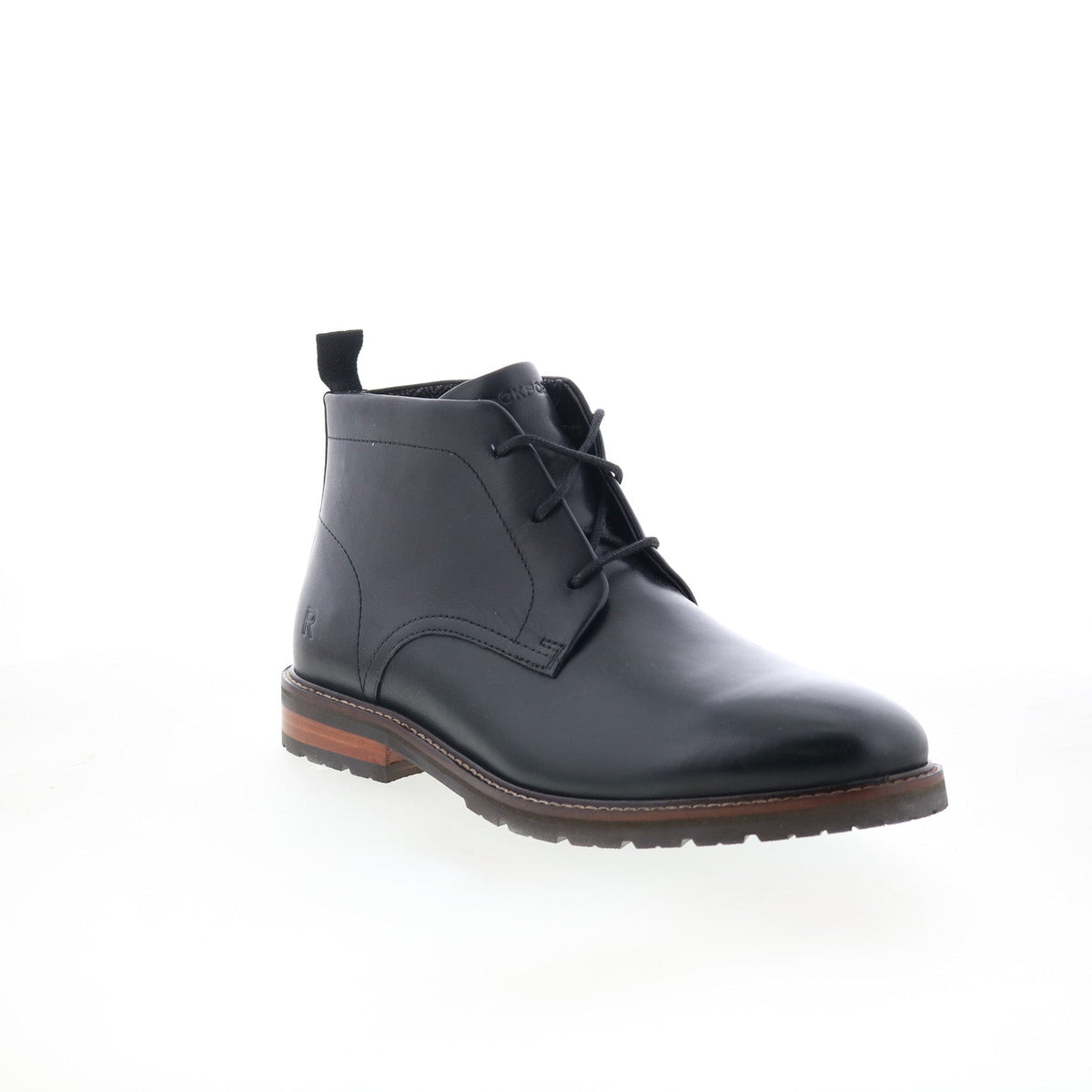 Rockport Caspe RMCASPE Mens Black Wide Leather Lace Up Chukkas Boots