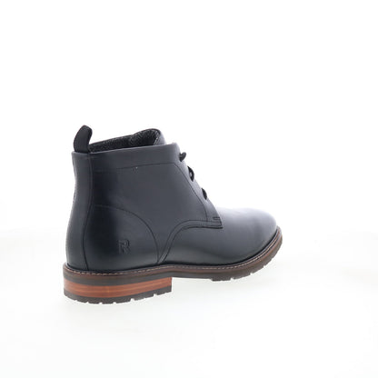 Rockport Caspe RMCASPE Mens Black Wide Leather Lace Up Chukkas Boots