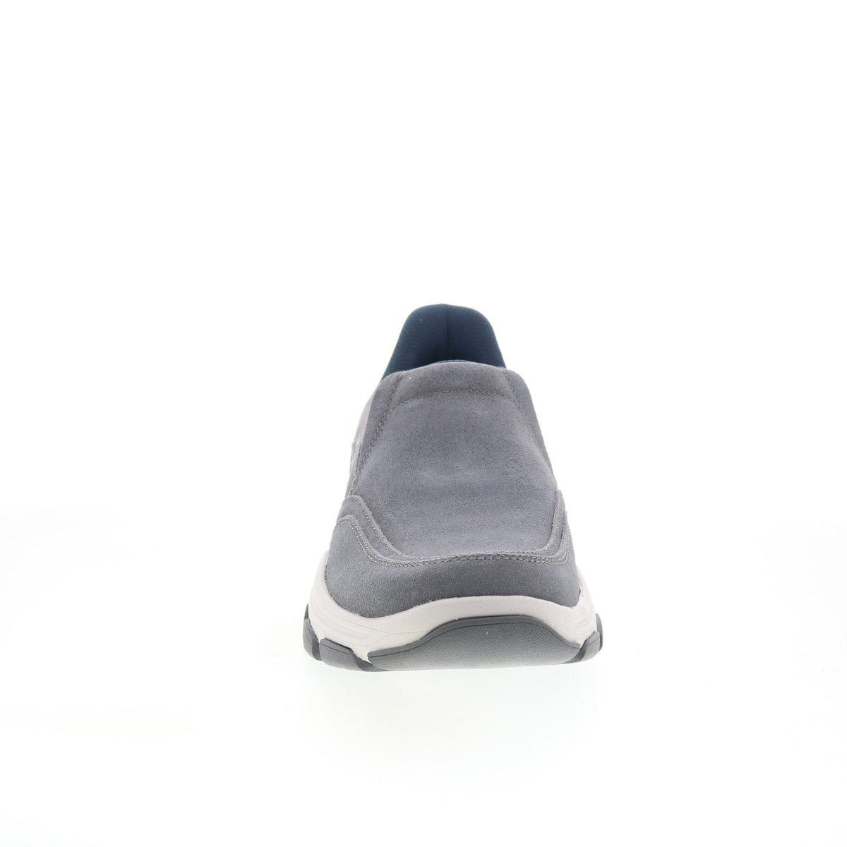Rockport Reece Mens Gray Leather Slip On Lifestyle Sneakers Shoes