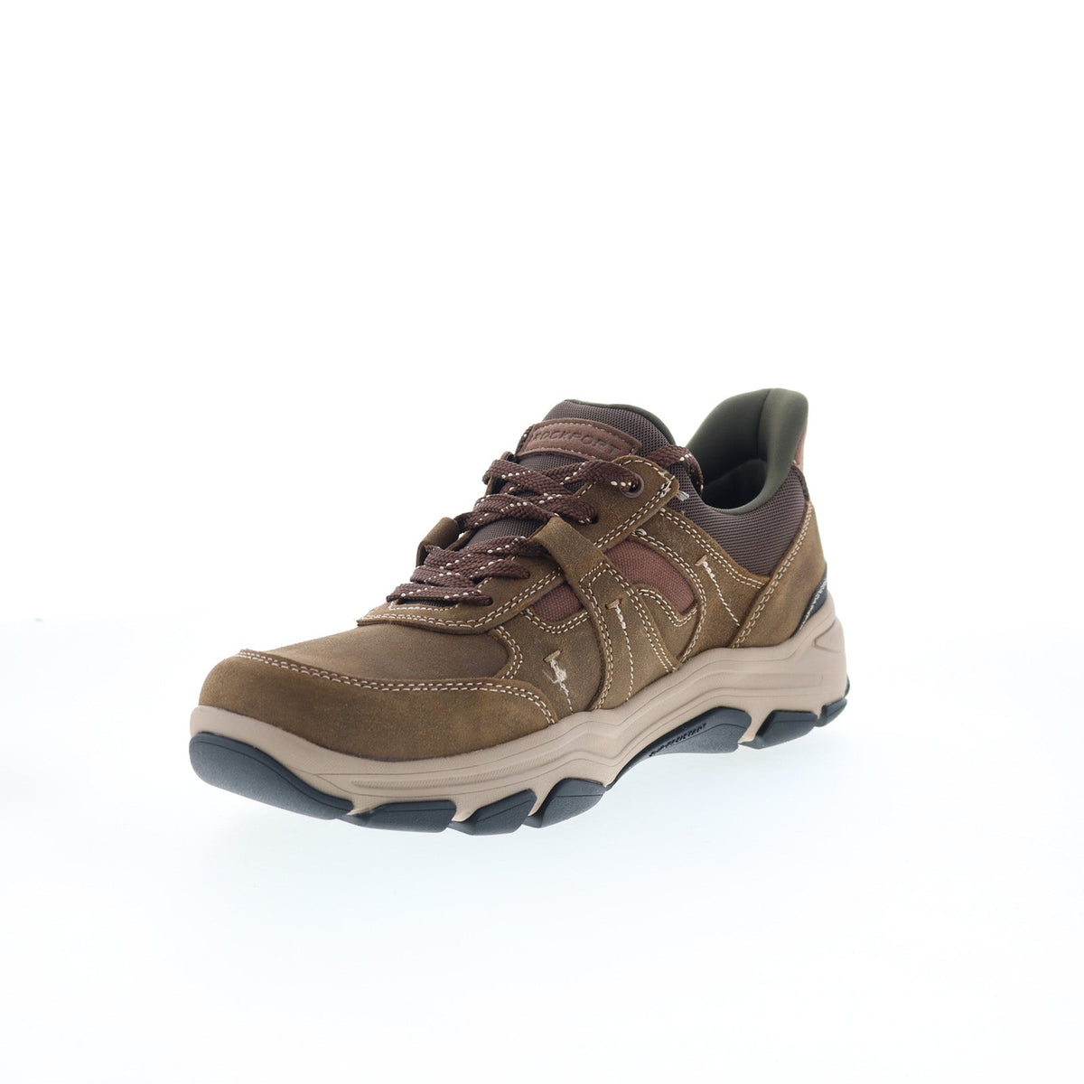 Rockport Rhett RMRHETT Mens Brown Suede Lace Up Lifestyle Sneakers Shoes