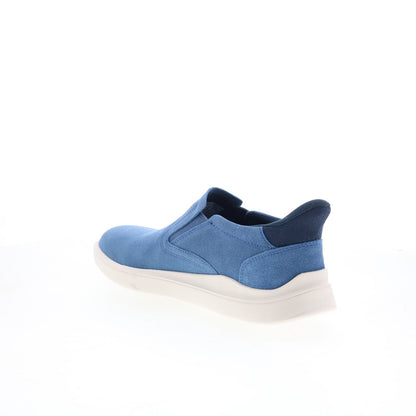 Rockport Tristens Mens Blue Suede Slip On Lifestyle Sneakers Shoes