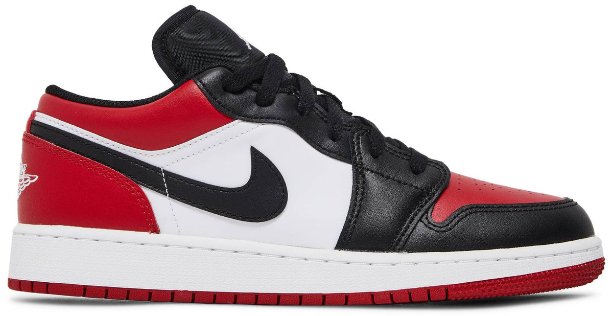 Nike Grade School Womens Air Jordan 1 Low Sneakers - 'Bred'
