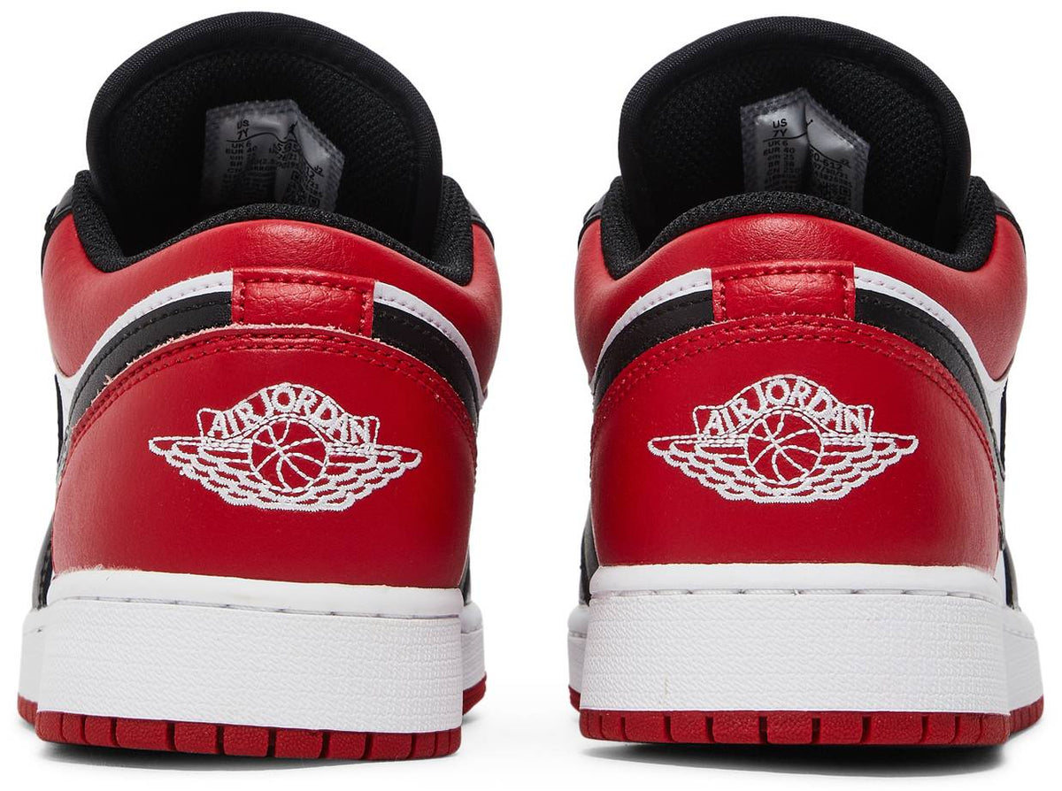 Nike Grade School Womens Air Jordan 1 Low Sneakers - 'Bred'