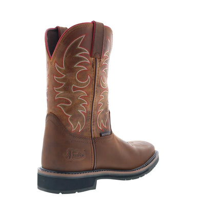 Justin Boots Driller 11" Waterproof EH Mens Brown Work & Safety Boots
