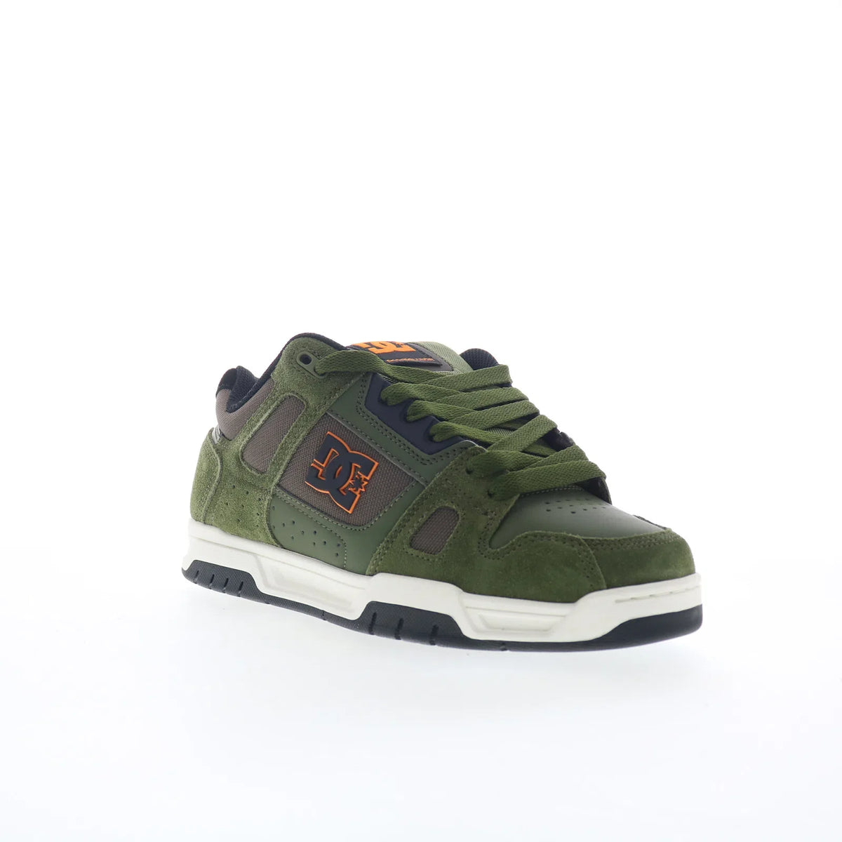 DC Stag DC01813310-OLV Mens Green Suede Skate Inspired Sneakers Shoes