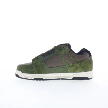 DC Stag DC01813310-OLV Mens Green Suede Skate Inspired Sneakers Shoes