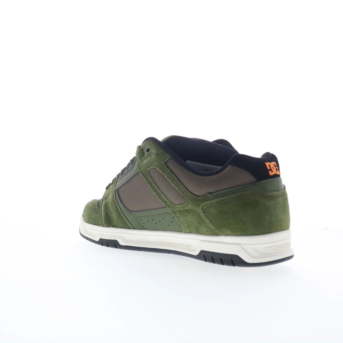 DC Stag DC01813310-OLV Mens Green Suede Skate Inspired Sneakers Shoes