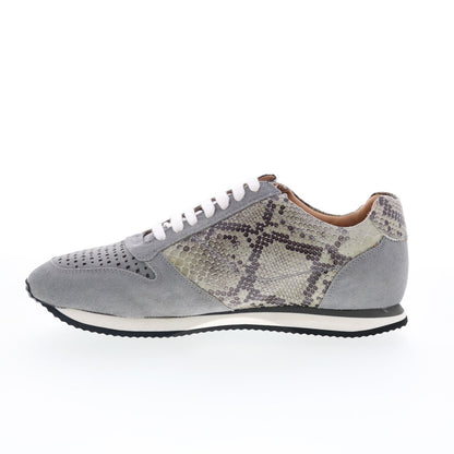 Trotters Infinity T2169-027 Womens Gray Wide Leather Lifestyle Sneakers Shoes