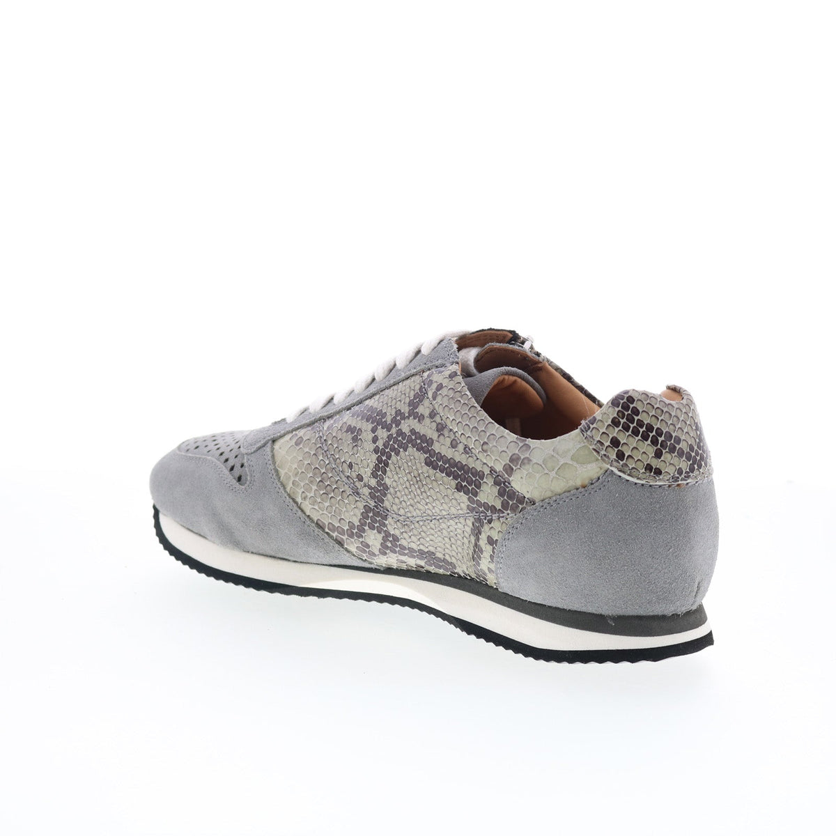 Trotters Infinity T2169-027 Womens Gray Wide Leather Lifestyle Sneakers Shoes